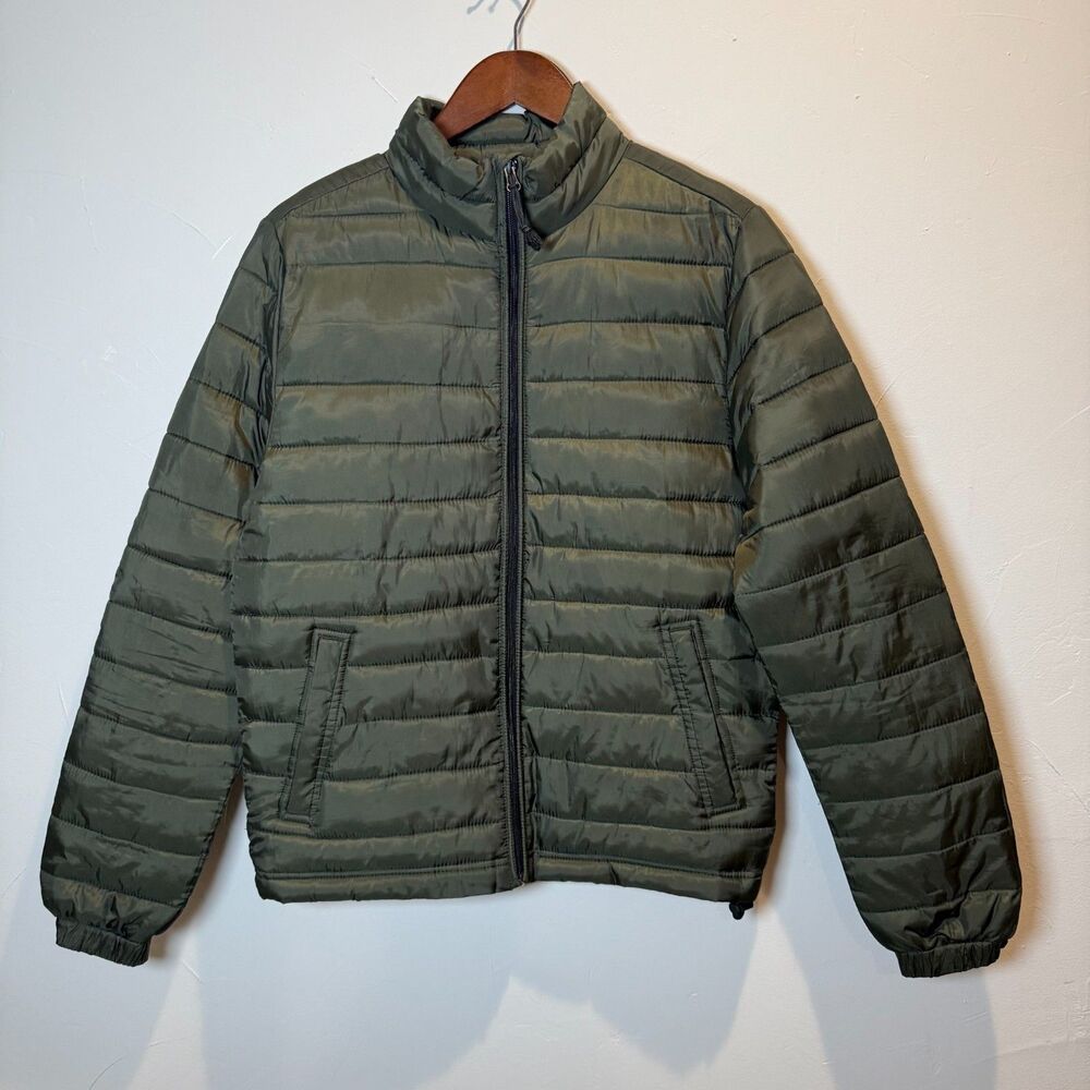 Aeropostale Remixed Down Green Puffer Coat Size XS *FLAW*